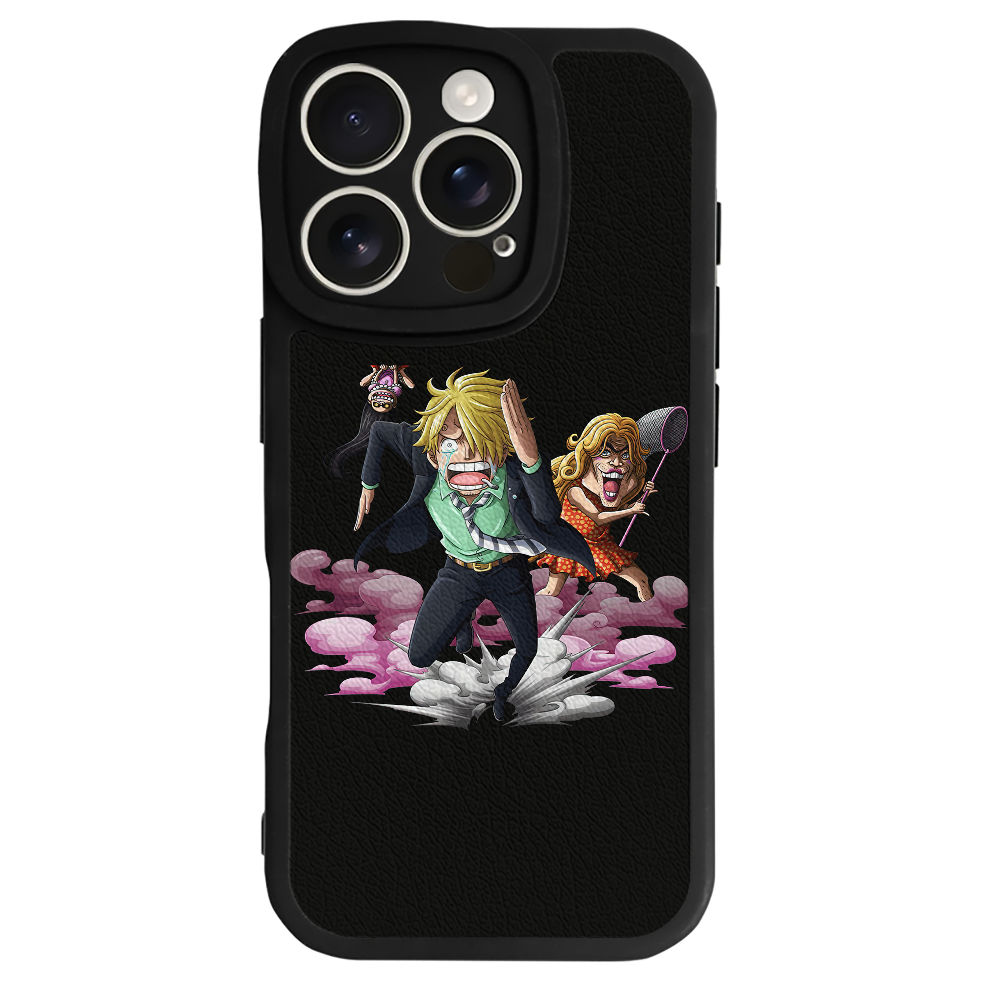 （画像用） ワンピース サンジ ONE PIECE Sanji 【iPhone 16シリーズ対応】シリコンスマホケース（レザー調） 材質：シリコン